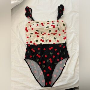 summersalt ruffle oasis one piece cherry size 8